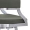 Armen Living Dione 30" Bar Height Swivel Gray Faux Leather and Brushed Stainless Steel Bar Stool 840254335127 - alternate 8